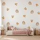 Bunny Wall Stickers, Bunny Carrot Nursery Decor, Rabbit Wall Decals, Neutral Kids Room Baby Easter Peel and Stick Wall Art
