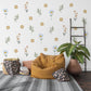 Wildflower Wall Stickers, Meadow Nursery Decor, Daisy and Leaf Wall Decals, Neutral Floral Kids Room, Peel and Stick Flowers