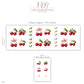 Cherry Wall Stickers, Coquette Cherry Nursery Decor, Red Cherry Bow Wall Decals, Girls Kids Room Bedroom Baby Peel and Stick Wall Art
