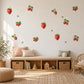 Strawberry Wall Stickers, Strawberry Garden Nursery Decor, Fruit Wall Decals, Girls Kids Room Kitchen Baby Peel and Stick Wall Art
