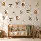 Safari Wall Stickers, Safari Animal Nursery Decor, Lion Elephant Giraffe Wall Decals, Kids Room Gender Neutral Baby Peel and Stick Art