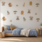 Safari Wall Stickers, Safari Animal Nursery Decor, Lion Elephant Giraffe Wall Decals, Kids Room Gender Neutral Baby Peel and Stick Art