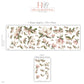 Magnolia Wall Stickers, Blush Pink Floral Nursery Decor, Botanical Flower Wall Decals, Girls Room Sage Green Peel and Stick Wall Art