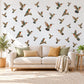 Hummingbird Wall Stickers, Vintage Bird Decor, Botanical Hummingbird Wall Decals, Living Room Girls Bedroom Peel and Stick Wall Art