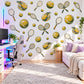 Tennis Wall Stickers, Vintage Tennis Racket Decor, Tennis Ball Wall Decals, Sports Kids Room Teen Bedroom Peel and Stick Wall Art