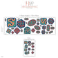 Maze Wall Stickers, Retro Arcade Gamer Room Decor, Puzzle Wall Decals, Navy Coral Boys Teen Bedroom Peel and Stick Wall Art