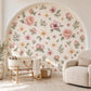 Floral Wall Stickers, Blush Peony Nursery Decor, Watercolour Flower Wall Decals, Girls Kids Room Bedroom Baby Peel and Stick Wall Art