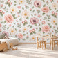 Floral Wall Stickers, Blush Peony Nursery Decor, Watercolour Flower Wall Decals, Girls Kids Room Bedroom Baby Peel and Stick Wall Art