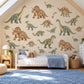 Dinosaur Wall Stickers, Dino Nursery Decor, Jurassic Dinosaur Wall Decals, Boys Kids Room Green Orange Peel and Stick Wall Art