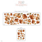 Woodland Animal Wall Stickers, Fox Squirrel Nursery Decor, Forest Animal Wall Decals, Kids Room Rust Orange Acorn Peel and Stick Wall Art