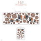 Seashell Wall Stickers, Coastal Shell Decor, Beach Nursery Wall Decals, Bedroom Bathroom Coral Navy Nautical Peel and Stick Wall Art
