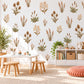 Dried Flower Wall Stickers, Boho Botanical Decor, Thistle Honesty Wall Decals, Living Room Nursery Brown Sage Neutral Peel and Stick Art