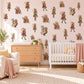 Fairy Wall Stickers, Winter Woodland Fairy Nursery Decor, Vintage Fairy Wall Decals, Girls Room Burgundy Olive Cream Peel and Stick Wall Art