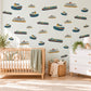 Boat Wall Stickers, Tugboat Ferry Boys Room Decor, Nautical Ship Wall Decals, Kids Bedroom Teal Mustard Rust Harbour Peel and Stick Art
