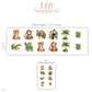 Jungle Wall Stickers, Jungle Animal Nursery Decor, Tiger Monkey Sloth Wall Decals, Kids Room Gender Neutral Baby Peel and Stick Art