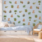 Jungle Wall Stickers, Jungle Animal Nursery Decor, Tiger Monkey Sloth Wall Decals, Kids Room Gender Neutral Baby Peel and Stick Art
