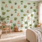 Jungle Wall Stickers, Jungle Animal Nursery Decor, Tiger Monkey Sloth Wall Decals, Kids Room Gender Neutral Baby Peel and Stick Art