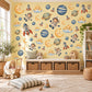 Space Wall Stickers, Rocket Astronaut Nursery Decor, Planet Moon Star Wall Decals, Boys Kids Room Gender Neutral Peel and Stick Art