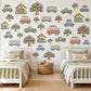 Car Wall Stickers, Vintage Vehicle Nursery Decor, Camper Van Truck Wall Decals, Boys Kids Room Neutral Peel and Stick Wall Art