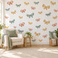 Bow Wall Stickers, Terracotta Sage Mustard Nursery Decor, Boho Ribbon Bow Wall Decals, Girls Bedroom Coquette Peel and Stick Wall Art