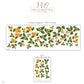 Citrus Wall Stickers, Orange Guava Fruit Decor, Botanical Kitchen Wall Decals, Orange Blossom Green Leaf Nursery Peel and Stick Wall Art