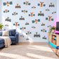 Space Wall Stickers, Navy Rust Satellite Rover Decor, Retro Space Explorer Wall Decals, Boys Kids Room Nursery Peel and Stick Wall Art