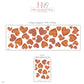 Heart Wall Stickers, Terracotta Clay Heart Decor, Boho Rust Heart Wall Decals, Girls Nursery Bedroom Earthy Peel and Stick Wall Art