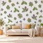 Herb Wall Stickers, Sage Green Botanical Kitchen Decor, Lavender Herb Sprig Wall Decals, Purple Flower Leaf Nursery Peel and Stick Wall Art