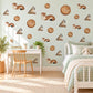 Woodland Animal Wall Stickers, Stoat Dormouse Bird Nursery Decor, Forest Animal Wall Decals, Neutral Kids Room Peel and Stick Wall Art