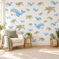 Whale Wall Stickers, Blue Whale Sea Turtle Nursery Decor, Ocean Animal Wall Decals, Under the Sea Kids Room Peel and Stick Wall Art