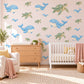 Whale Wall Stickers, Blue Whale Sea Turtle Nursery Decor, Ocean Animal Wall Decals, Under the Sea Kids Room Peel and Stick Wall Art