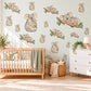 Koala Wall Stickers, Mum and Baby Koala Nursery Decor, Australian Animal Wall Decals, Grey Neutral Kids Room Peel and Stick Wall Art
