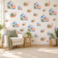 Snail Wall Stickers, Snail Mail Letter Nursery Decor, Garden Snail Bluebell Wall Decals, Kids Room Peach Sage Peel and Stick Wall Art