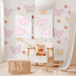 Butterfly Wall Stickers, Pink Butterfly Flower Nursery Decor, Girls Floral Wall Decals, Kids Room Baby Peel and Stick Wall Art