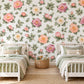 Floral Wall Stickers, Blush Camellia Nursery Decor, Watercolour Flower Wall Decals, Girls Kids Room Bedroom Baby Peel and Stick Art