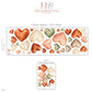 Heart Wall Stickers, Terracotta Heart Nursery Decor, Boho Earthy Heart Wall Decals, Kids Room Gender Neutral Baby Peel and Stick Art