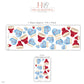 Winter Wall Stickers, Mitten and Bobble Hat Nursery Decor, Cute Christmas Wall Decals, Blue Red Kids Room Peel and Stick Wall Art