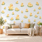 Duckling Wall Stickers, Baby Duck Nursery Decor, Ducks on Lily Pads Wall Decals, Yellow Green Gender Neutral Kids Peel and Stick Wall Art