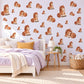 Pony Wall Stickers, Baby Horse Nursery Decor, Cute Chestnut Pony Wall Decals, Brown Neutral Farm Kids Room Peel and Stick Wall Art