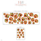 Red Panda Wall Stickers, Cute Red Panda Nursery Decor, Sleepy Red Pandas with Pears Wall Decals, Rust Green Kids Room Peel and Stick Art