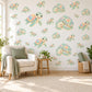 Sea Turtle Wall Stickers, Rainbow Turtle Nursery Decor, Cute Ocean Turtle Wall Decals, Pastel Mint Kids Room Peel and Stick Wall Art