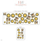 Castle Wall Stickers, Knight Shield Nursery Decor, Sun Shield and Castle Tower Wall Decals, Blue Gold Boys Room Peel and Stick Wall Art
