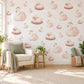 Swan Wall Stickers, Ballet Swan Nursery Decor, Swan Princess Wall Decals, Blush Pink Cream Girls Room Peel and Stick Wall Art