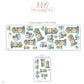 Post Box Wall Stickers, Mail Van Nursery Decor, Postbox and Heart Letter Wall Decals, Blue Peach Kids Room Peel and Stick Wall Art
