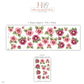 Hollyhock Wall Stickers, Pink Flower Nursery Decor, Cottage Garden Hollyhock Wall Decals, Rose Plum Floral Girls Room Peel and Stick Art