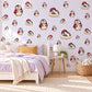 Penguin Wall Stickers, Christmas Penguin Nursery Decor, Hot Cocoa Penguins Wall Decals, Red Grey Winter Kids Room Peel and Stick Wall Art