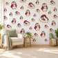 Penguin Wall Stickers, Christmas Penguin Nursery Decor, Hot Cocoa Penguins Wall Decals, Red Grey Winter Kids Room Peel and Stick Wall Art