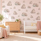 Walrus Wall Stickers, Baby Walrus Nursery Decor, Sleepy Arctic Walrus Wall Decals, Taupe Sage Neutral Kids Room Peel and Stick Wall Art