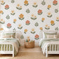 Boho Floral Wall Stickers, Daisy Nursery Decor, Wildflower Wall Decals, Girls Kids Room Sage Green Terracotta Peel and Stick Art
