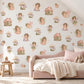 Fairy Wall Stickers, Pixie Toadstool Nursery Decor, Flower Fairy Mushroom House Wall Decals, Girls Kids Room Peel and Stick Art